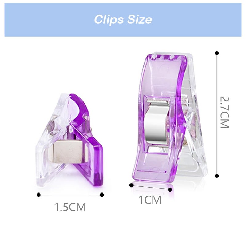 KOLUPA Quilting Clips and Sewing Fabric Clips  200 Pcs Multipurpose Sewing Clips for Quilting and Crafts Clips for Sewing  Assorted Colors Plastic Clips for Craft  Embroidery Clips for Sewing Supplies - Image 3